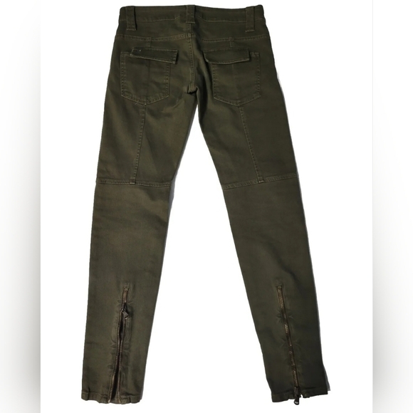 Iceberg Women's Low-rise Ankle Zip Biker Jeans 26 in Green - Picture 2 of 15